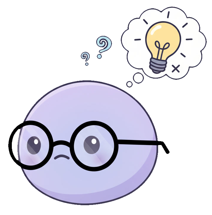 Voxi mascot thinking